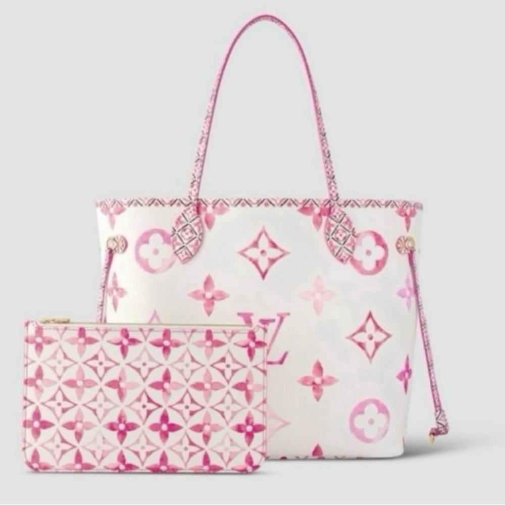 NO LONG AVAIL..Louis Vuitton “By the Pool” 2023 MM NEVERFULL Tote/Pouchette Set - Picture 2 of 13